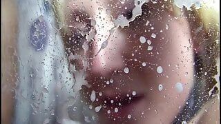 horny orgy Lespe swallows the sperm dripping from her cunt while she is fucked in the ass