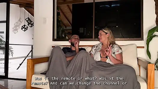 My horny brother-in-law is staying over, so I decide to ride his big, hairless cock with my MILF pussy until it's full of cum!