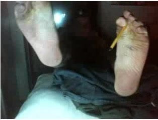 Straight guys feet on webcam #342