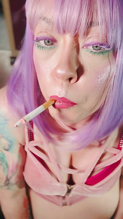 So Sweet But Ever So Naughty Too! Miss Tina Snua Smokes A Cigarette With Snap Inhales, OMI, OME, Drifting & Coughing