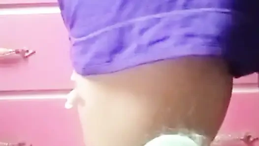 Naughty stepsister masturbates when she's alone at home
