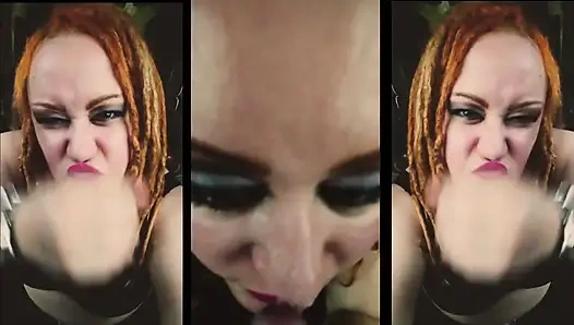 Mit ihrem freund am telefon reden, während sie seinen süßen kumpel lutscht