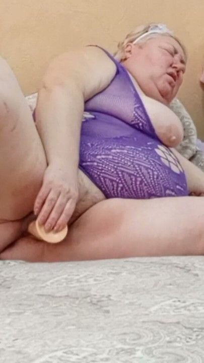 Girlfriend kneads her big hairy pussy with toys | Clip 1