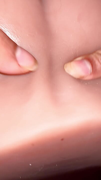 Watch me stroke and nut on this sex toy (short version)