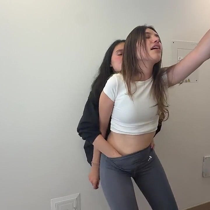 Hot Kisses Between Lesbians with Touching Until Orgasm