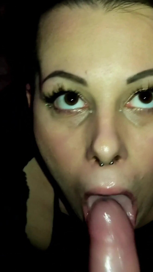 Step-sister in pigtails and fur asks for cum in her mouth | Clip 1