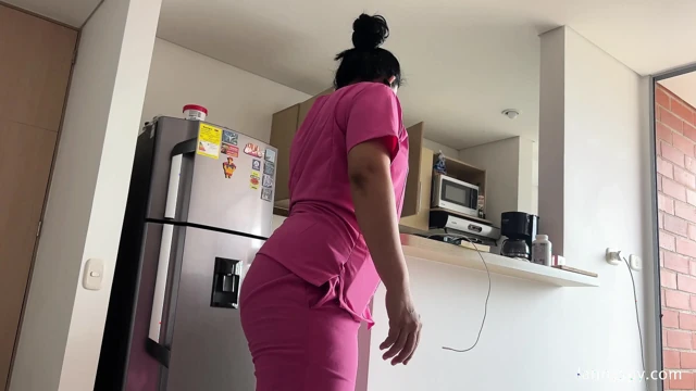 Perfect latina maid looks good in cleaning gear part 3