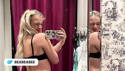 Sexy Costume Try On Haul with Petite Teen Blonde