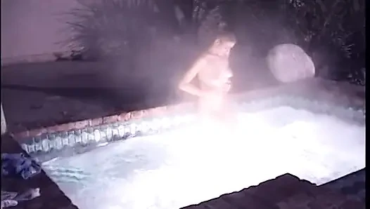 Tattooed Blonde with Nice Tits Loves to Ride Dick After Giving a Hot Tub Blowjob