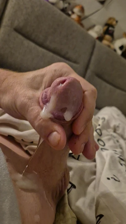Who wants to lick it clean? - I'm jerking off and cumming horny again