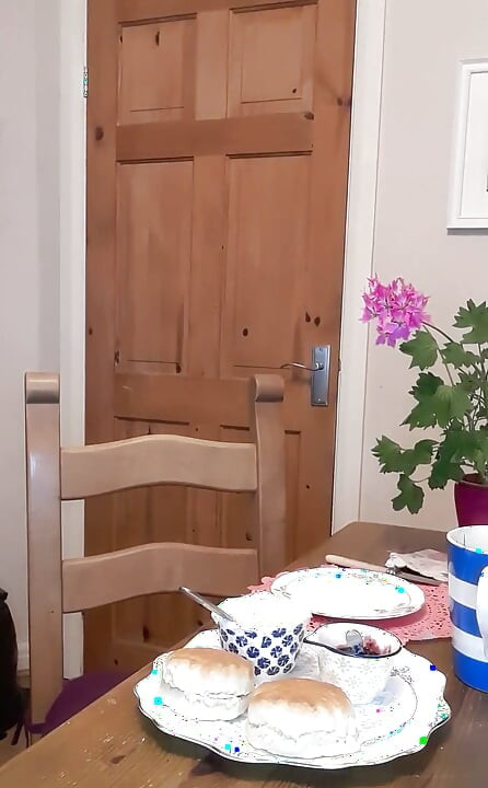 So clumsy! Things get messy when Lady Bird has a cream tea