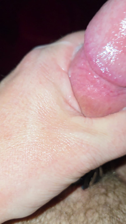 Lubed up and throbbing after a few hours of gooning I finally cum