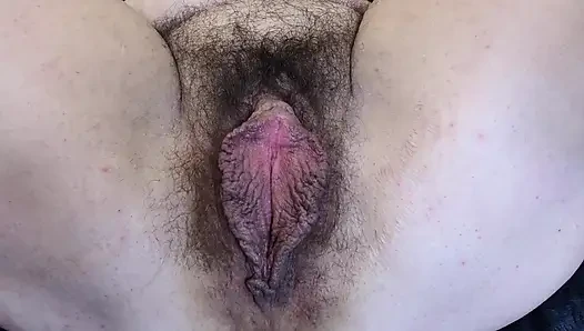 Quick Office Break Hairy Pussy Vibrator & Anal Fingering, Real Orgasm