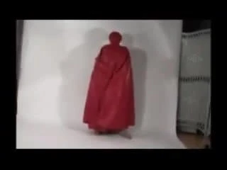 Latex burqa red