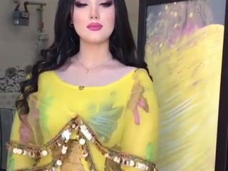 Una hermosa reina noble kurda con un vestido increíble