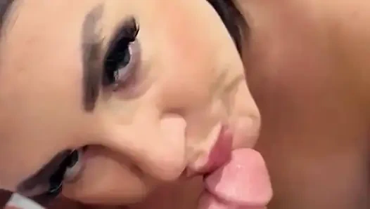 BBW Scouse MILF sucks and fucks son friend in her hair salon