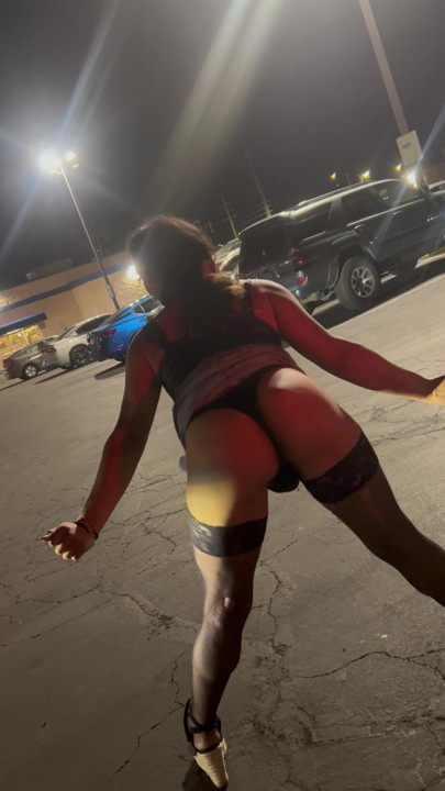 Twerking in public parking lot