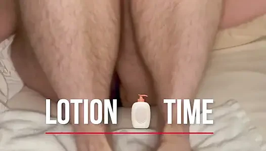 Cspot Rubs Lotion on Their Feet