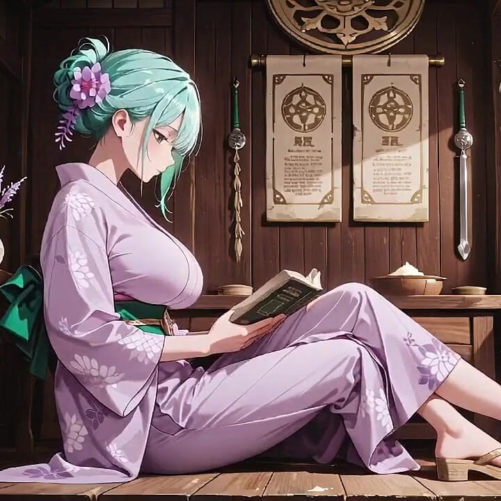 Purple Kimono Goddess! Can't Handle the Wetness Under the Red Torii Gate