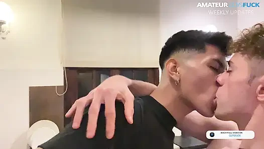I Let My  Friend Fuck Me Raw in the Kitchen Just Because It Turns Us On That You're Watching...