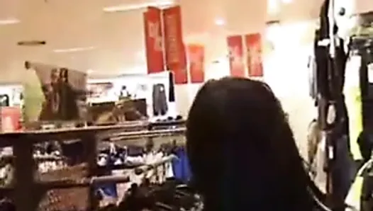 indian girl in changing room with white bf