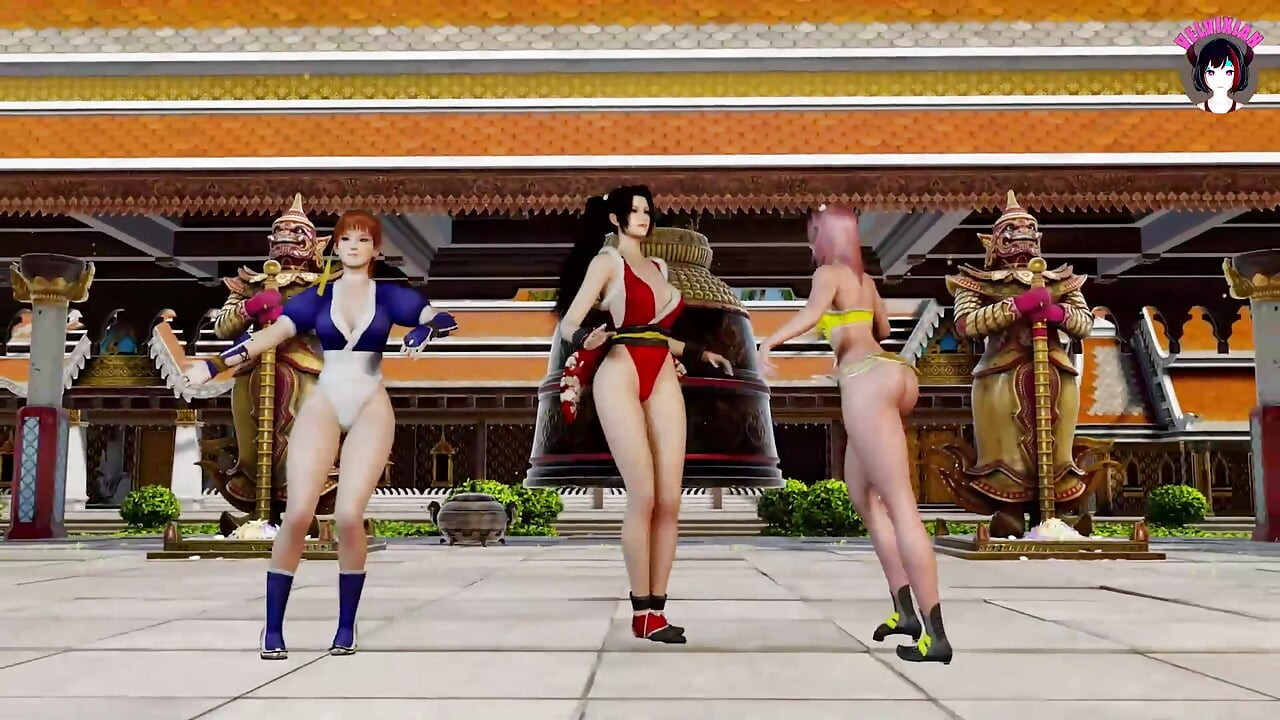 Mai x Renka x Honoka - 섹시한 댄스와 섹스