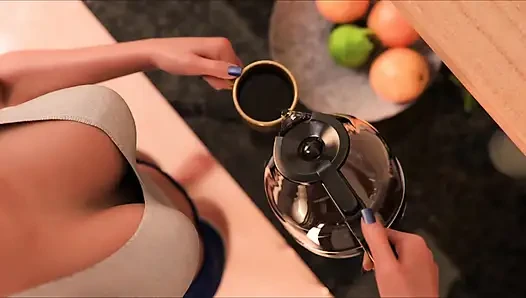 Stepbro Caught Stepsister Shaking Big Ass In Kitchen