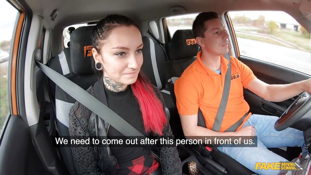 Fake Driving School - Tattoo Babe Loves Taking Big Cock
