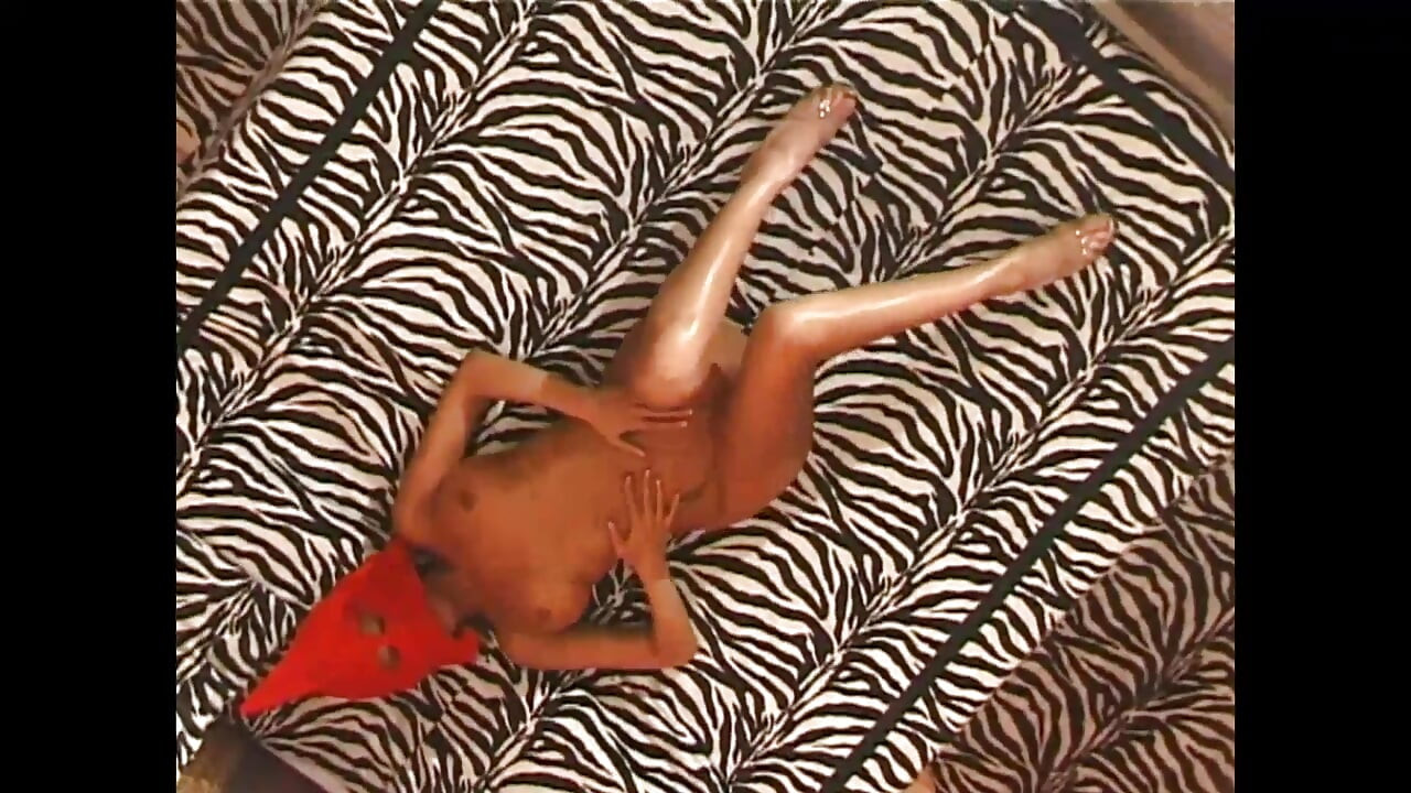 Wonderful Sexy Amateur Masked MILF Touches Her Big Tits and Hairy Pussy