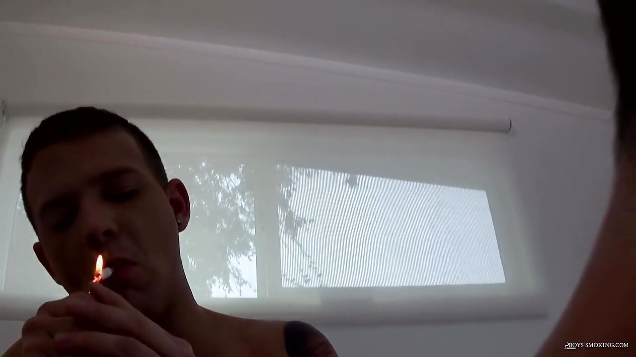 Smoking Boys in Bed Bareback Fuck