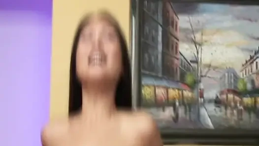 Japanese Woman Sucks on His Big Balls