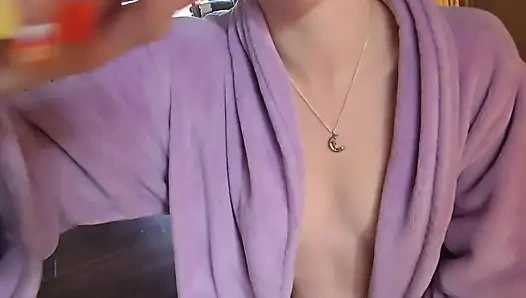 Milf sucks before counter fuck and cum on ass