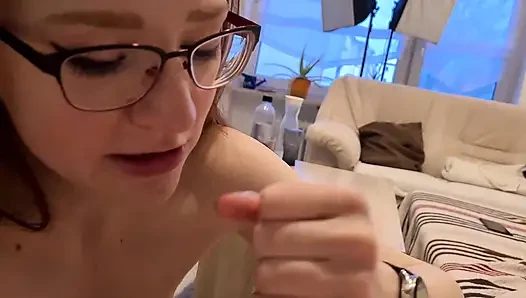 Cum horny stepsister sucks cock empty
