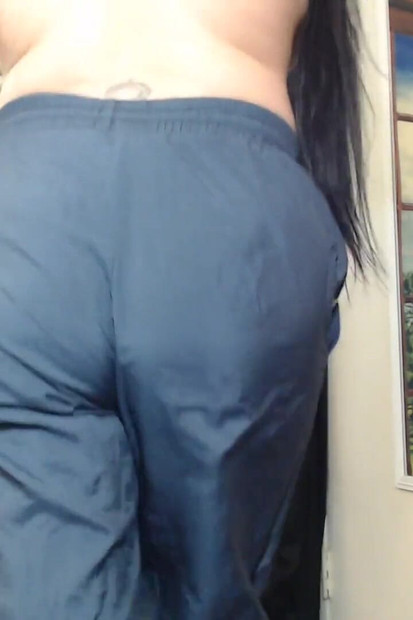 Nylon wind pants ass stretching