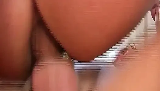 Brunette Takes Hard Anal Creampie Close up