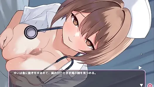 Hentai game - die freche krankenschwester bekommt ihre titten für einen Paizuri - Sakusei Shinsatsu raus
