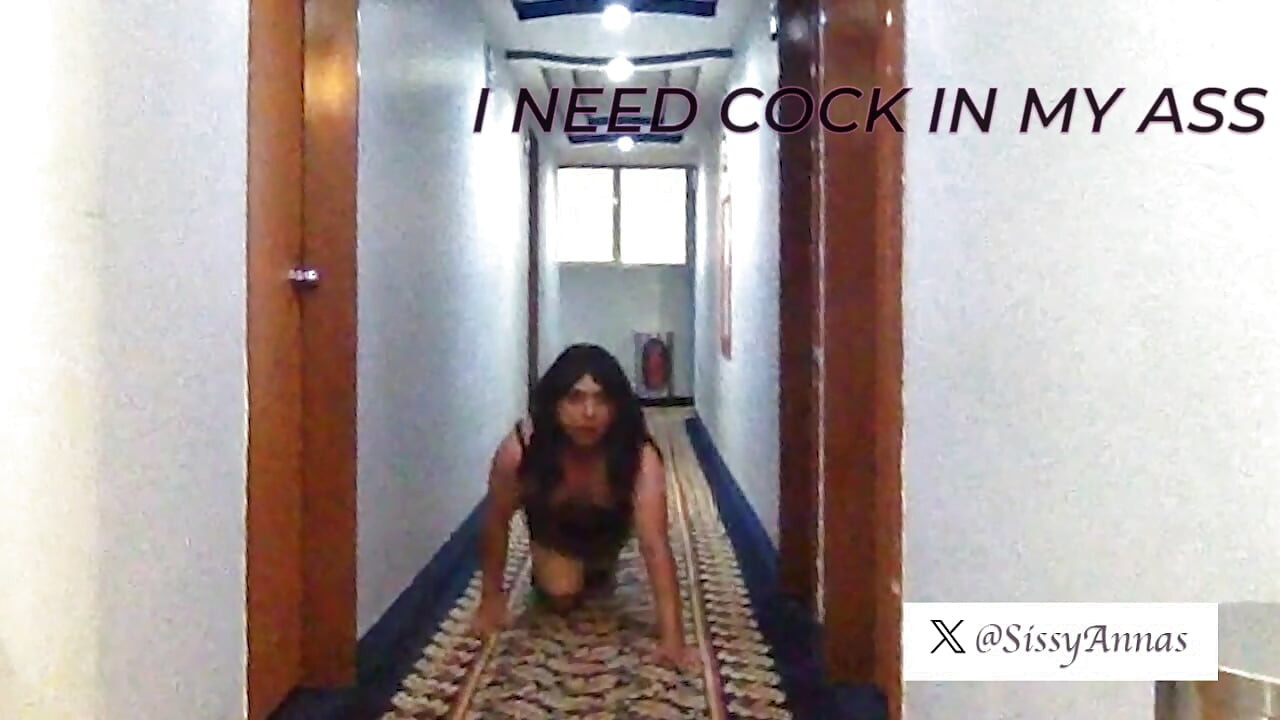 Hotel Hallway Sissy Exhibitionist Whore