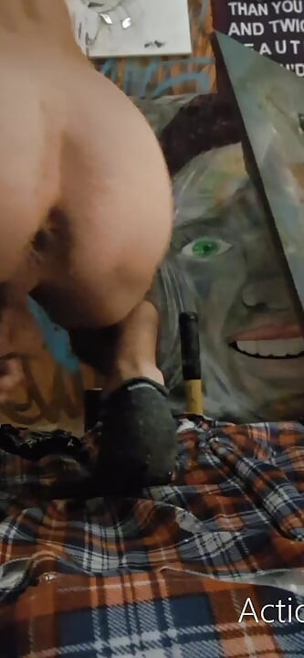 CUM dildo in ass Big big dildo