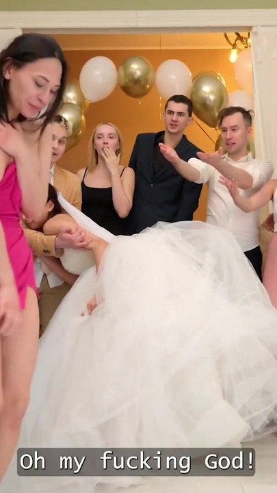 Stunning moment from "BRIDE4K. All our guests saw me fucking on my wedding"