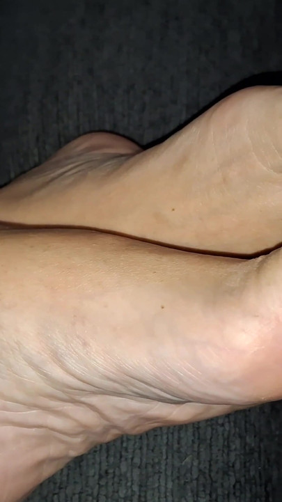 Stroking my hairy little dick until I shoot a load on her cute little toes | Clip 3