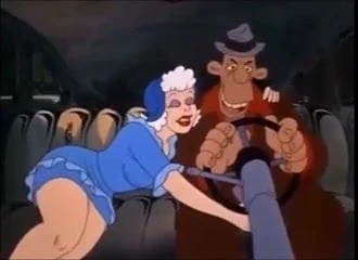 Spicy City, HARD BALLS SQUEEZING in car, ballbusting cartoon