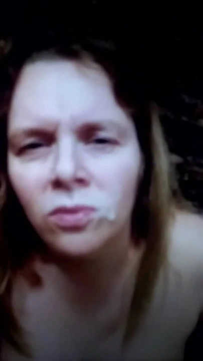 Facial cum and swallow.  Bbc slut