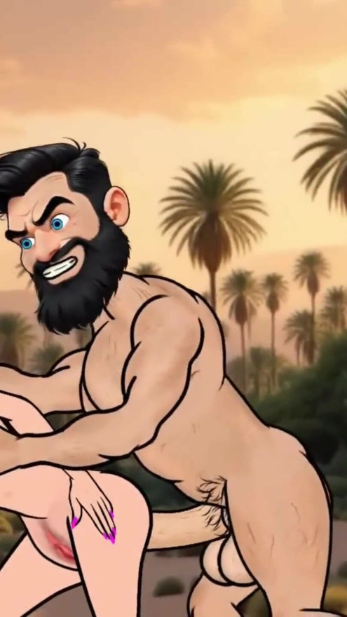Aunty with pink boobs in the desert fucked with big cock | Clip 2