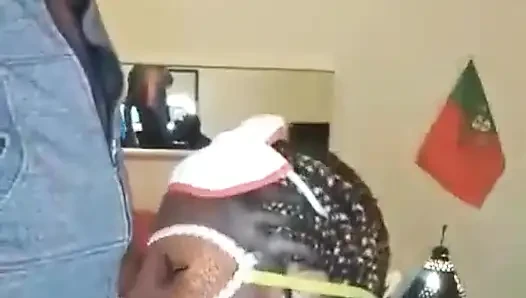 After football the very hot BBW woman felt a lot of pleasure