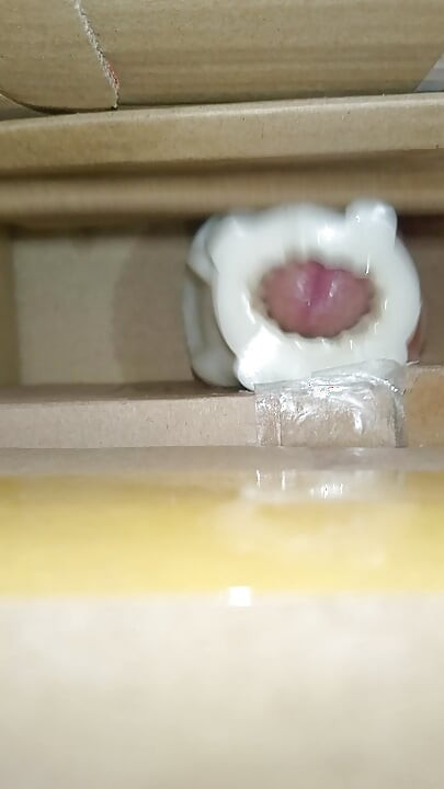 Cum inside homemade silicone pussy 3