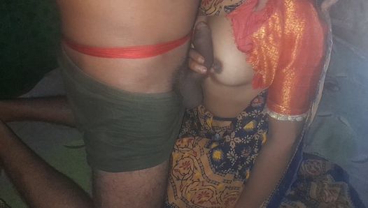 Индийский муж-жена делает настоящий минет в домашнем видео и секс-видео раком