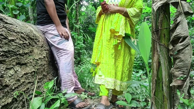 Fucking in the jungle with neighbor Bhabhi.