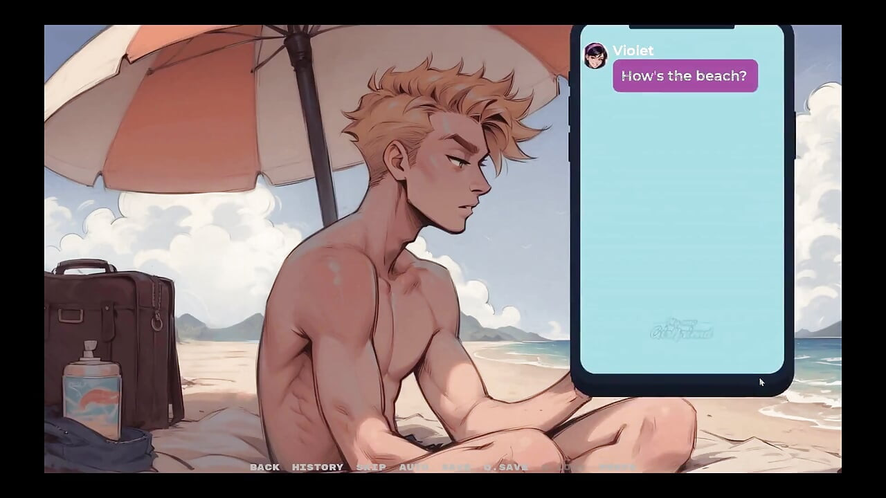 My New Girlfriend Taboo Hentai Game Ep.26 Naughty Step Sisters Going Topless at the Beach!