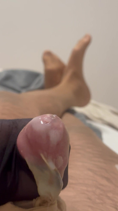 Me in Nylons Cum in Nylon socks