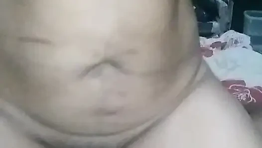 Mature horny Asian giving blow job